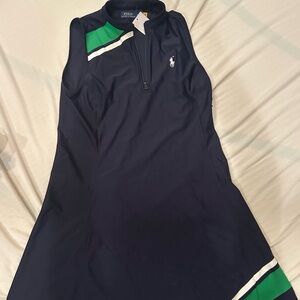 Ralph Lauren French Navy and Green Polo Dress